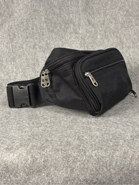 Western Pack Black Multi Pocket Fanny Pack Belt Bag